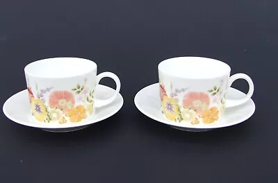 Buy Wedgwood Summer Bouquet Bone China Tea Cups And Saucers X2 #3 • 8£