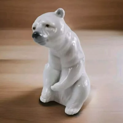 Buy Lladro Seated Polar Bear Porcelain Figurine Mint Condition Ornament Figurine  • 19.90£