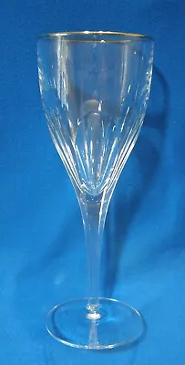 Buy Royal Doulton Fame Gold Pattern Crystal Water Goblet 8 7/8  Tall Gold Rim • 27.95£