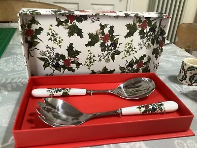 Buy Portmeirion Holly & Ivy Salad Servers New Best  (BNIB) • 13.99£