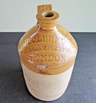 Buy Antique Two Tone Stoneware Flagon For J. Shoolbred & Co London • 65£