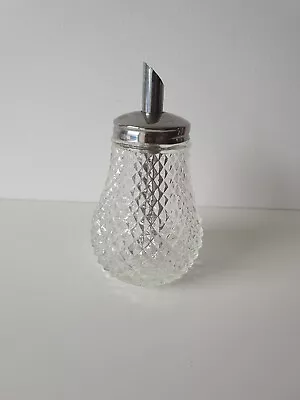 Buy Vintage Diamond Point Glass Sugar Shaker • 9£