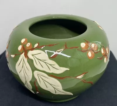 Buy Royal Barum Ware Vintage Green Leaf And Berry Vase - Please Read • 12.99£