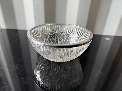 Buy Glass Fruit Trifle Serving Bowl With Metal Rim • 4.49£