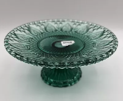 Buy Anthropologie Green Ombré 7” Flash Color Cut Glass Cake Stand • 23.30£