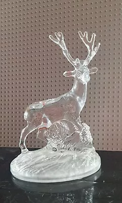 Buy Stag Deer Ornament Figure Cristal D' Arques Lead Crystal Ornament Vintage Glass  • 15£