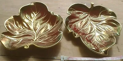 Buy Leaf Ceramic Plates - Auburn & Gold - Carlton Ware - Rouge Royale • 0.99£