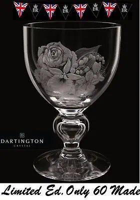 Buy Dartington Diamond Jubilee Queens Rare Spray Goblet UK Limited Edition 20of 60 • 50£