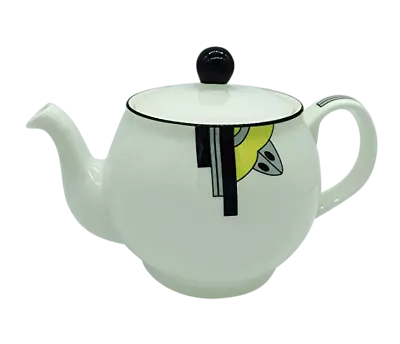 Buy Stylish  Ritzy  Art Deco Fine Bone China 2 Cup Teapot Yellow Design • 23.95£