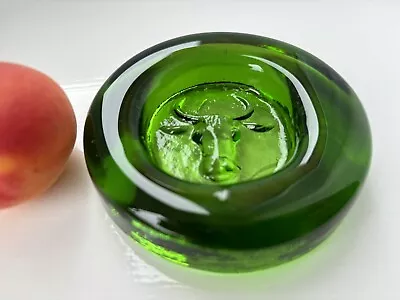 Buy Kosta Boda Vintage Art Glass Bull Head Design Green Dish By Erik Hoglund • 50£