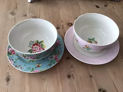 Buy Cath Kidston By Queens Fine Bone China, 4 Piece Breakfast Set. VGC. • 20£