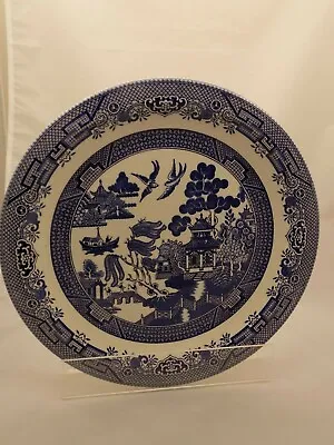 Buy Churchill Blue Willow Large Circular Serving Plate--13  Across--Asian Design • 12.58£