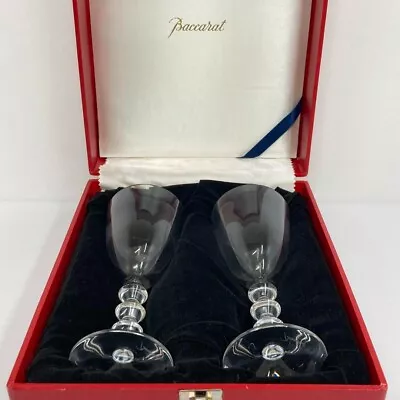 Buy Baccarat Vega Beautiful Wine Glasses Crystal Set 2  W/Box From JP Used • 135.89£