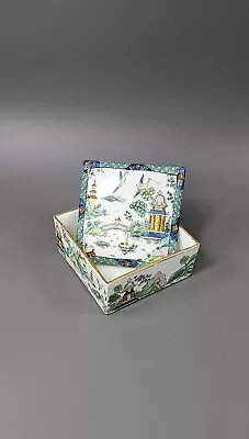 Buy China Bone Trinket Box And Lid,  Chinese Willow  By Crown Staffordshire  • 14.99£