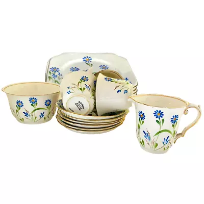 Buy Bell China Made In England Tea Set 18 Piece Handpainted Cups Saucers Vintage • 39.99£