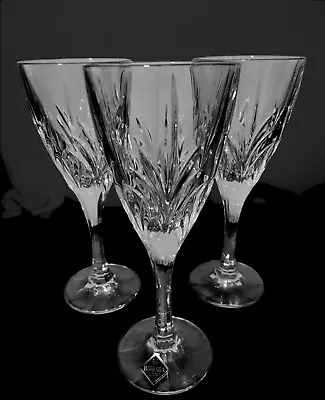 Buy Vintage Bohemia Czech Republic Crystal Lead Etched/Cut Wine Glassware • 25.67£