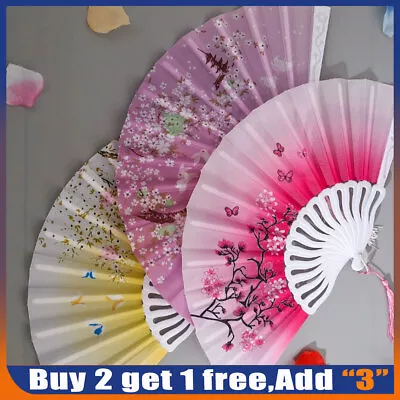 Buy Hand Fan Held Portable Folding Spanish Chinese Style Dances Party Wedding Props • 2.99£