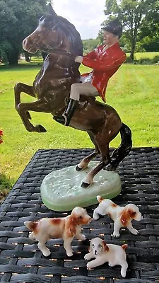 Buy Beswick Huntsman On Rearing Horse With 3 Hounds 868 • 49.99£