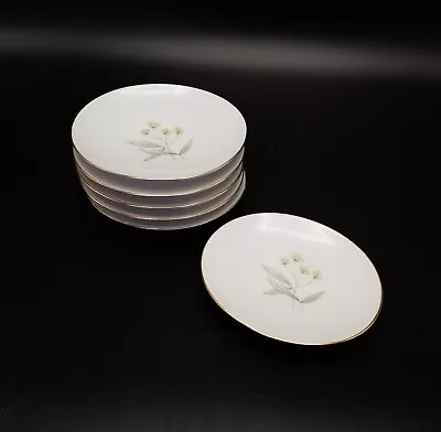 Buy Set 6 Thomas Bone China Oval Butter Pat Plates Handpainted Yellow Flowers • 15.99£