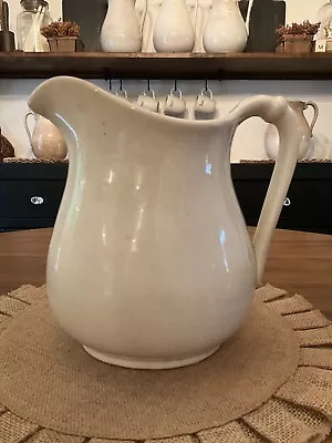 Buy Crazed And Slightly Stained Ironstone Pitcher Larger Size • 107.17£