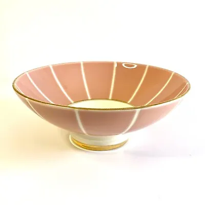 Buy Vintage Solano Ware Pink Striped Art Deco Serving Bowl, Mintons John Wadsworth • 63.28£