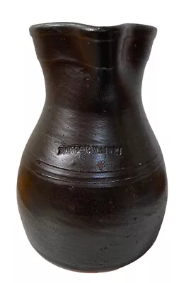 Buy Antique Maine Redware Bangor Stoneware Co. Pitcher Jug  10.25” • 186.72£