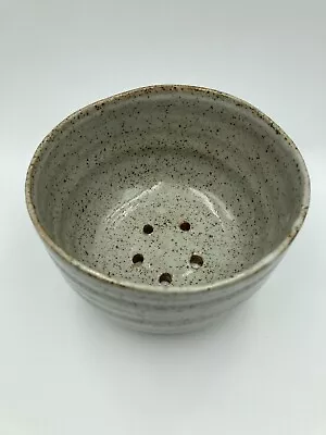 Buy Hand Thrown Studio Pottery Stoneware Berry Bowl Strainer Fruit Colander • 14.99£