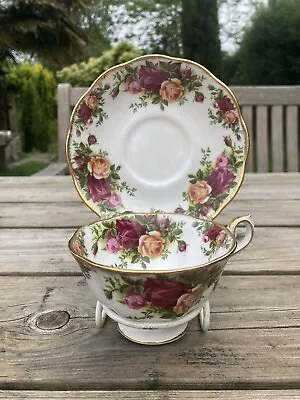 Buy Royal Albert English China Avon Shape Tea Cup & Saucer Old Country Roses • 22£