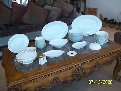 Buy Thomas Bavaria & Sevres Antique White Porcelain & Gold Trim China 46 Pieces • 540.51£