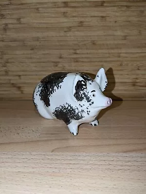 Buy Wemyss Style Pig Black And White Spongeware 6 Inch  • 85£