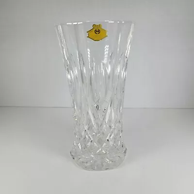 Buy German Hand Cut Glass Lead Crystal Vase Roses West Germany 8.5”T 4.5”W • 13.97£