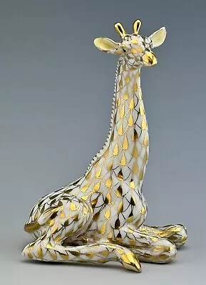 Buy 🦋 MINT HEREND Guild Baby GIRAFFE 24K Gold Fishnet Figurine • 315.92£