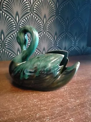 Buy Vintage Blue Mountain Pottery Swan Planter • 9.95£