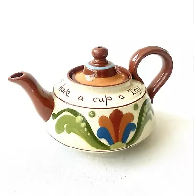 Buy Vintage Aller Vale Torquay Pottery Motto ‘Du’ee Come In An Have A Cup A Tay’ • 12.50£