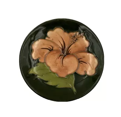 Buy Moorcroft Moorcroft Art Nouveau Pottery Hibiscus Pin Dish Round England • 53.68£