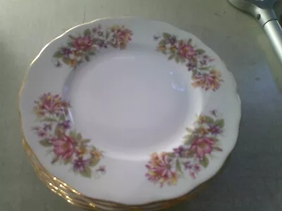 Buy Colclough Wayside Honeysuckle 6 X 21 Cm  Dessert Plates • 15£