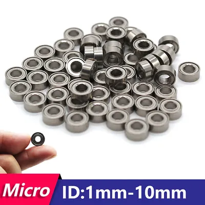 Buy Miniature Ball Bearings Small Micro Mini 1/1.5/2/2.5/3/4/5/6/8/10mm Inner Dia. • 2.80£