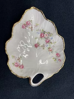 Buy QUEENS Staffordshire Pink Floral SHAPED TRINKET/BON BON DISH Scarce Design • 5.49£