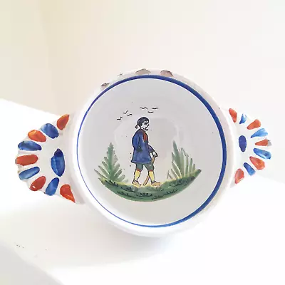 Buy 18th Century Antique Rouen Small Bowl Quimper Faience Hand Painted Primitive • 35£