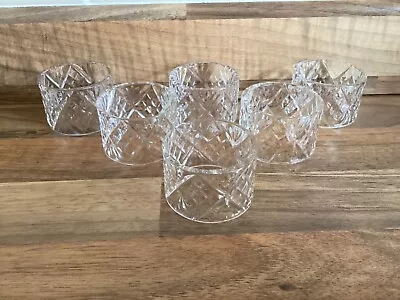 Buy Beautiful Vintage Royal Brierley Crystal Set Of  6 X Hand Cut Glass Napkin Rings • 12.99£