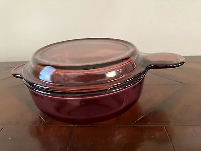 Buy Corning Ware Vintage Vision V-240-B Pyrex Cranberry Casserole Dish W/ Lid • 14.86£
