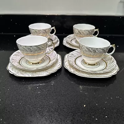 Buy Vintage Fine Bone China Imperial Warranted 22k Gold Tea Set Trios • 9.99£