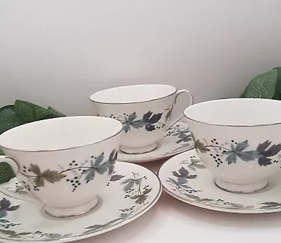 Buy Vintage Royal Doulton China Burgundy Cup And Saucer (Price Per Pair) • 14£