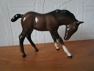 Buy BESWICK Horse Foal Head Down Figurine 947 Brown Gloss Arthur Gredington 1960s • 18£