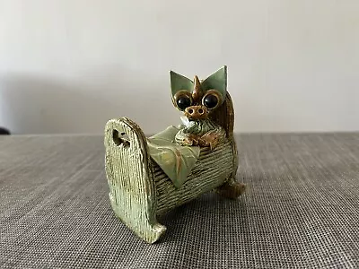 Buy Vintage England Yare Designs Pottery Baby Dragon In Crib Cot  • 105£