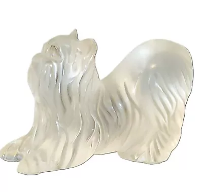 Buy LALIQUE FRANCE PLAYFUL STRETCHING YORKSHIRE YORKIE TERRIER FIGURINE No 11746 • 48.45£