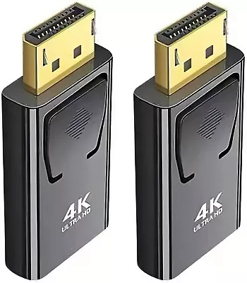 Buy 2x Display Port DP Male To HDMI Female Adapter Converter For 4K HD 1080P HDTV PC • 4.95£