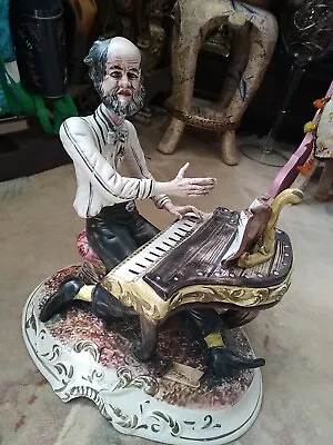 Buy Capodimonte Italian Figurine Old Man Playing Piano Italy • 74.99£