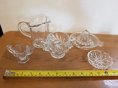 Buy Glass Job Lot X5, Incl. Juicer, Cream Jug And More, Good Condition • 5£