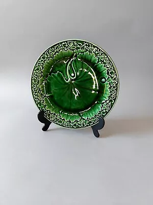 Buy MAASTRICHT Holland Majolica Pottery Leaf  Plate Victorian Antique  • 22£